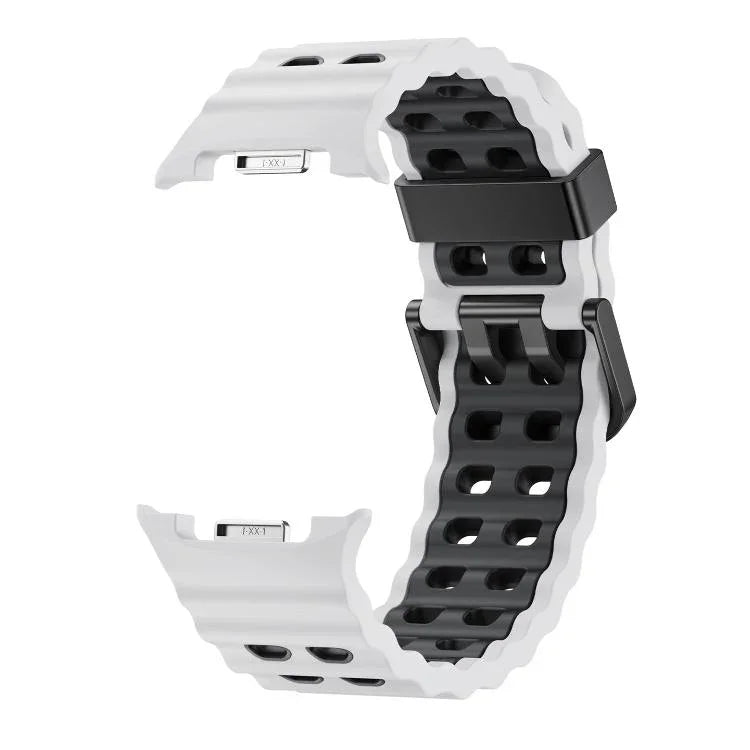 海洋風快拆扣雙色矽膠錶帶，適用於 Samsung Galaxy Watch8 / Watch8 Classic