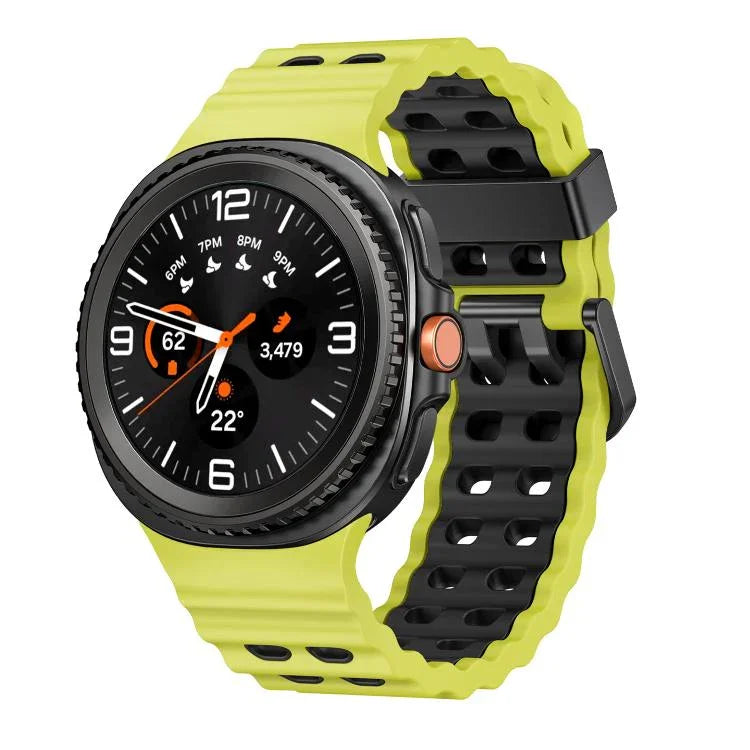 海洋風快拆扣雙色矽膠錶帶，適用於 Samsung Galaxy Watch8 / Watch8 Classic