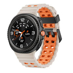 海洋風快拆扣雙色矽膠錶帶，適用於 Samsung Galaxy Watch8 / Watch8 Classic
