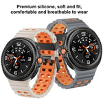 海洋風快拆扣雙色矽膠錶帶，適用於 Samsung Galaxy Watch8 / Watch8 Classic