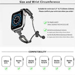 U形鑽石手鍊鋅合金錶帶，適用於 Apple Watch 46mm / 49mm / 45mm / 44mm，適用於 Apple Watch 42mm / 41mm / 40mm / 38mm
