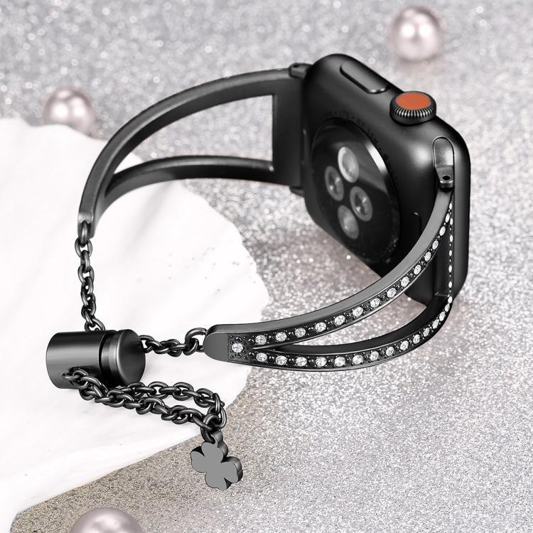 V形鑽石鋅合金錶帶，適用於 Apple Watch 46mm / 49mm / 45mm / 44mm，適用於 Apple Watch 42mm / 41mm / 40mm / 38mm