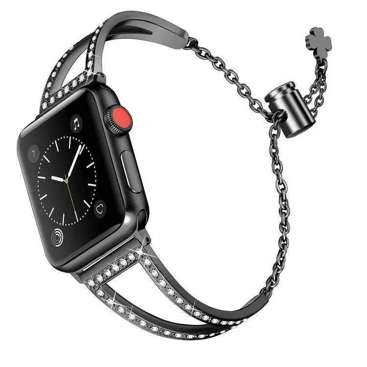 V形鑽石鋅合金錶帶，適用於 Apple Watch 46mm / 49mm / 45mm / 44mm，適用於 Apple Watch 42mm / 41mm / 40mm / 38mm