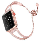 V形鑽石鋅合金錶帶，適用於 Apple Watch 46mm / 49mm / 45mm / 44mm，適用於 Apple Watch 42mm / 41mm / 40mm / 38mm