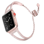 V形鑽石鋅合金錶帶，適用於 Apple Watch 46mm / 49mm / 45mm / 44mm，適用於 Apple Watch 42mm / 41mm / 40mm / 38mm