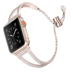 V形鑽石鋅合金錶帶，適用於 Apple Watch 46mm / 49mm / 45mm / 44mm，適用於 Apple Watch 42mm / 41mm / 40mm / 38mm