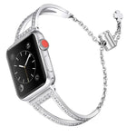 V形鑽石鋅合金錶帶，適用於 Apple Watch 46mm / 49mm / 45mm / 44mm，適用於 Apple Watch 42mm / 41mm / 40mm / 38mm