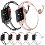 V形鑽石鋅合金錶帶，適用於 Apple Watch 46mm / 49mm / 45mm / 44mm，適用於 Apple Watch 42mm / 41mm / 40mm / 38mm