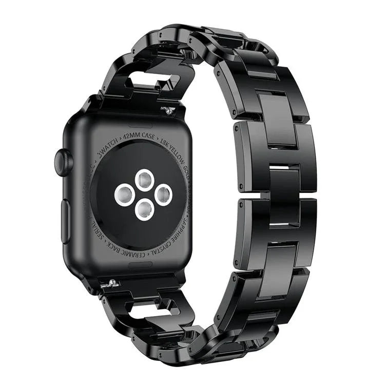 方形鑽石鋅合金錶帶，適用於 Apple Watch 46mm / 49mm / 45mm / 44mm，適用於 Apple Watch 42mm / 41mm / 40mm / 38mm