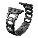 方形鑽石鋅合金錶帶，適用於 Apple Watch 46mm / 49mm / 45mm / 44mm，適用於 Apple Watch 42mm / 41mm / 40mm / 38mm
