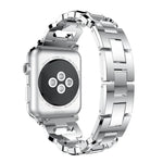 方形鑽石鋅合金錶帶，適用於 Apple Watch 46mm / 49mm / 45mm / 44mm，適用於 Apple Watch 42mm / 41mm / 40mm / 38mm