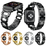 方形鑽石鋅合金錶帶，適用於 Apple Watch 46mm / 49mm / 45mm / 44mm，適用於 Apple Watch 42mm / 41mm / 40mm / 38mm