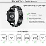 方形鑽石鋅合金錶帶，適用於 Apple Watch 46mm / 49mm / 45mm / 44mm，適用於 Apple Watch 42mm / 41mm / 40mm / 38mm