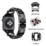 方形鑽石鋅合金錶帶，適用於 Apple Watch 46mm / 49mm / 45mm / 44mm，適用於 Apple Watch 42mm / 41mm / 40mm / 38mm
