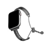 白石愛心手鍊鋅合金錶帶，適用於 Apple Watch 46mm / 49mm / 45mm / 44mm，適用於 Apple Watch 42mm / 41mm / 40mm / 38mm