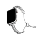 白石愛心手鍊鋅合金錶帶，適用於 Apple Watch 46mm / 49mm / 45mm / 44mm，適用於 Apple Watch 42mm / 41mm / 40mm / 38mm