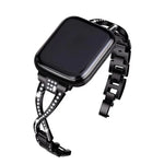 交叉鑽石鋅合金錶帶，適用於 Apple Watch 46mm / 49mm / 45mm / 44mm，適用於 Apple Watch 42mm / 41mm / 40mm / 38mm