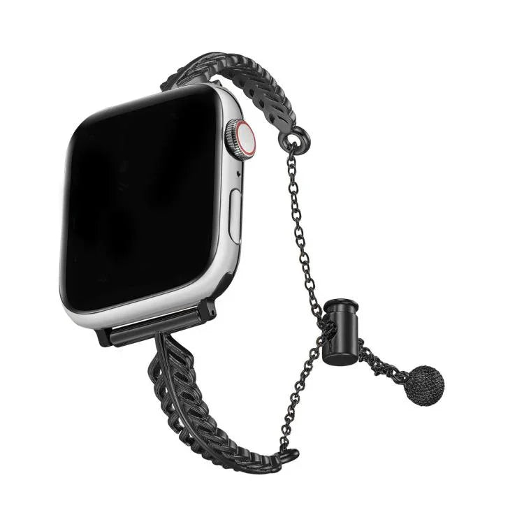 金屬羽毛銅鋅合金錶帶，適用於 Apple Watch 46mm / 49mm / 45mm / 44mm，適用於 Apple Watch 42mm / 41mm / 40mm / 38mm