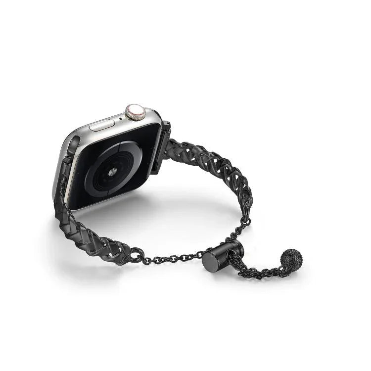 編織金屬光澤鋅合金錶帶，適用於 Apple Watch 46mm / 49mm / 45mm / 44mm，適用於 Apple Watch 42mm / 41mm / 40mm / 38mm