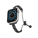 編織金屬光澤鋅合金錶帶，適用於 Apple Watch 46mm / 49mm / 45mm / 44mm，適用於 Apple Watch 42mm / 41mm / 40mm / 38mm
