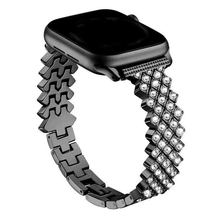 菱形鑽石鋅合金錶帶，適用於 Apple Watch 46mm / 49mm / 45mm / 44mm，適用於 Apple Watch 42mm / 41mm / 40mm / 38mm
