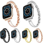 金屬手鍊鋅合金錶帶，適用於 Apple Watch 46mm / 49mm / 45mm / 44mm，適用於 Apple Watch 42mm / 41mm / 40mm / 38mm