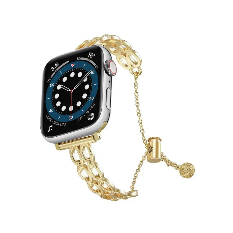雙環鏈鋅合金錶帶，適用於 Apple Watch 46mm / 49mm / 45mm / 44mm，適用於 Apple Watch 42mm / 41mm / 40mm / 38mm
