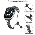 雙環鏈鋅合金錶帶，適用於 Apple Watch 46mm / 49mm / 45mm / 44mm，適用於 Apple Watch 42mm / 41mm / 40mm / 38mm