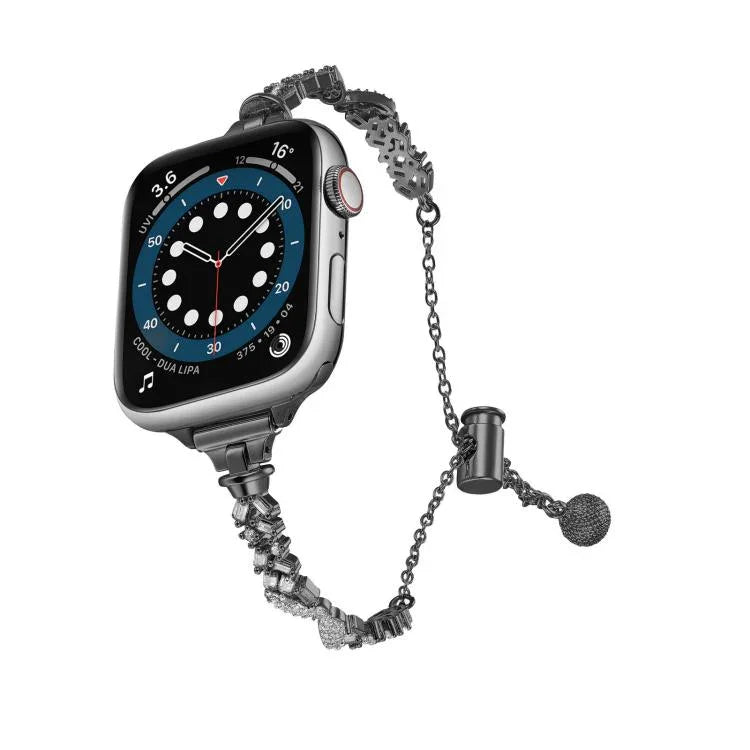翼形碎鑽鋅合金錶帶，適用於Apple Watch 46mm / 49mm / 45mm / 44mm，適用於Apple Watch 42mm / 41mm / 40mm / 38mm