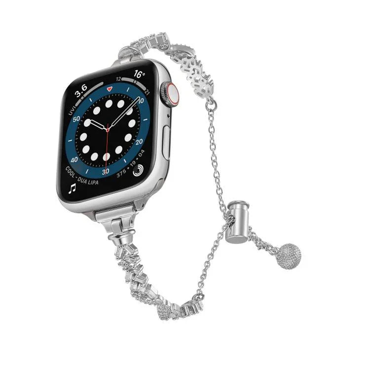 翼形碎鑽鋅合金錶帶，適用於Apple Watch 46mm / 49mm / 45mm / 44mm，適用於Apple Watch 42mm / 41mm / 40mm / 38mm