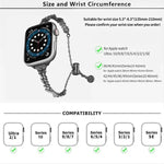 翼形碎鑽鋅合金錶帶，適用於Apple Watch 46mm / 49mm / 45mm / 44mm，適用於Apple Watch 42mm / 41mm / 40mm / 38mm