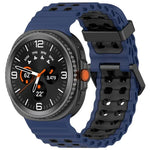 海洋雙扣雙色矽膠錶帶，適用於 Samsung Galaxy Watch8 / Watch8 Classic