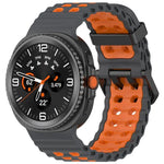 海洋雙扣雙色矽膠錶帶，適用於 Samsung Galaxy Watch8 / Watch8 Classic