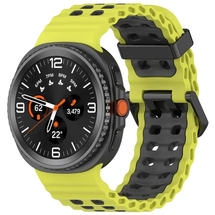 海洋雙扣雙色矽膠錶帶，適用於 Samsung Galaxy Watch8 / Watch8 Classic
