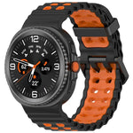 海洋雙扣雙色矽膠錶帶，適用於 Samsung Galaxy Watch8 / Watch8 Classic