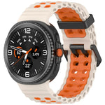 海洋雙扣雙色矽膠錶帶，適用於 Samsung Galaxy Watch8 / Watch8 Classic