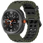 海洋雙扣雙色矽膠錶帶，適用於 Samsung Galaxy Watch8 / Watch8 Classic