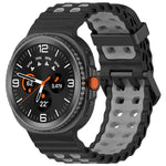 海洋雙扣雙色矽膠錶帶，適用於 Samsung Galaxy Watch8 / Watch8 Classic
