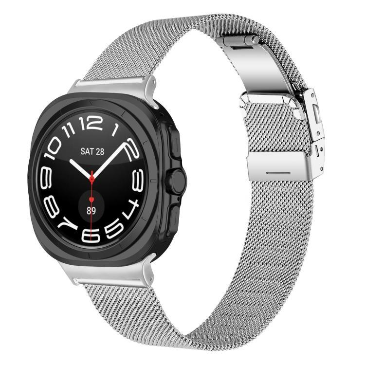 龜扣米蘭尼斯金屬錶帶，適用於 Samsung Galaxy Watch Ultra 47mm / Ultra 2025