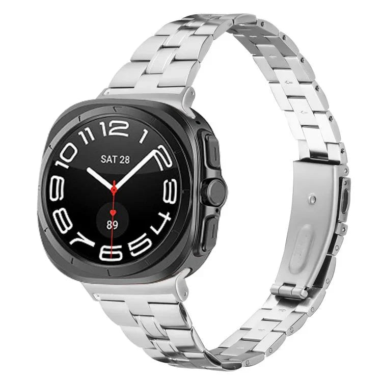 三珠細版不鏽鋼錶帶，適用於 Samsung Galaxy Watch Ultra 47mm / Ultra 2025