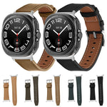 銀扣納帕真皮錶帶，適用於 Samsung Galaxy Watch Ultra 47mm / Ultra 2025