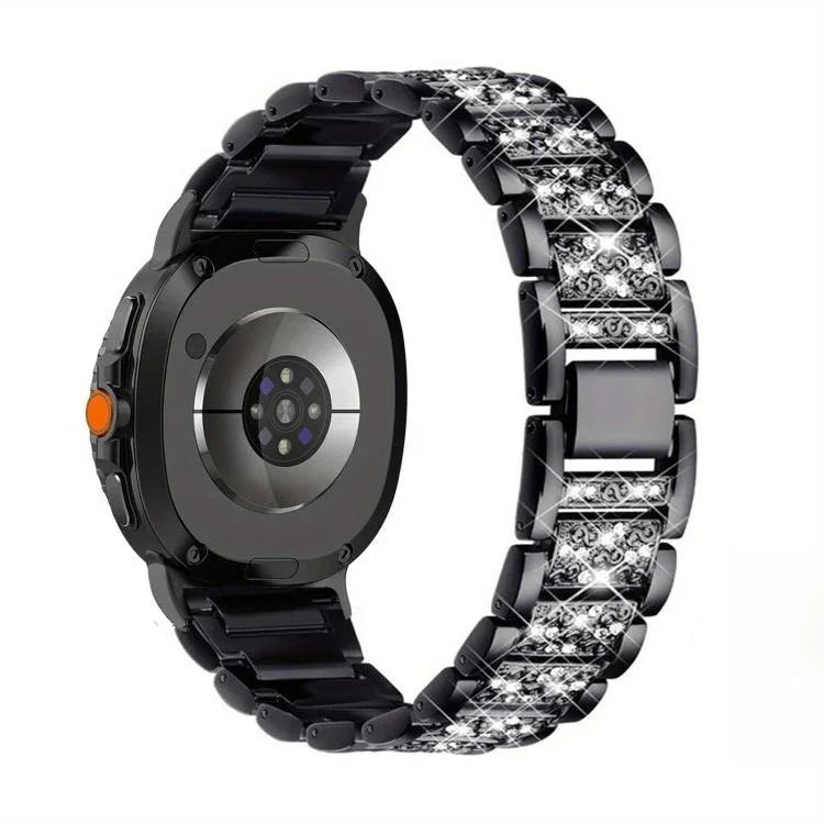 三珠鑽石金屬錶帶，適用於 Samsung Galaxy Watch8 / Watch8 Classic