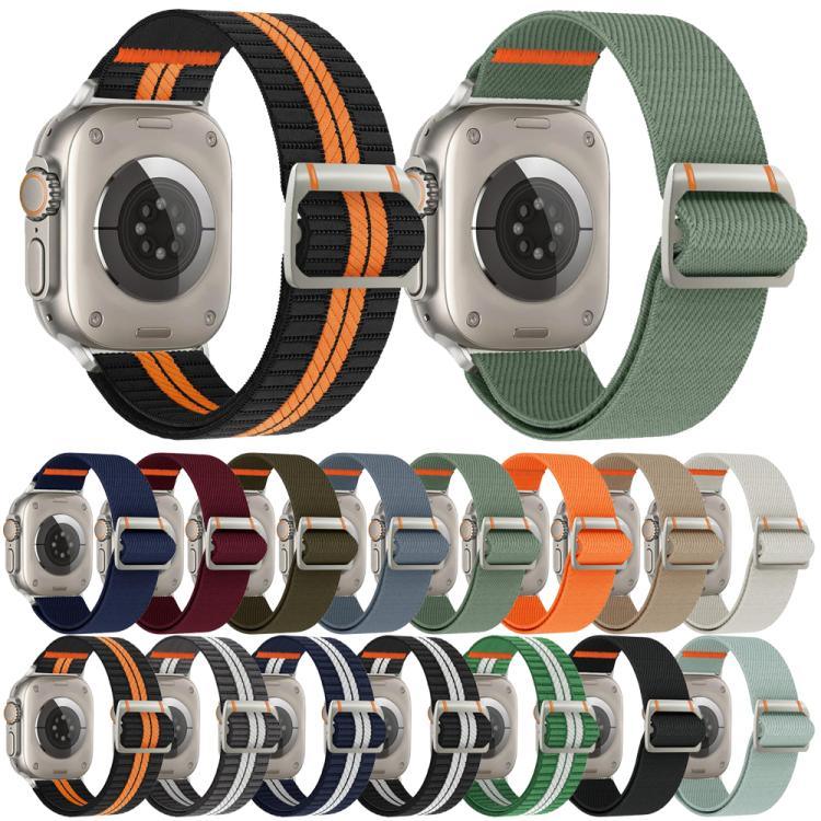 Watchman 機械扣尼龍錶帶，適用於 Apple Watch 46mm / 49mm / 45mm / 44mm，適用於 Apple Watch 42mm / 41mm / 40mm / 38mm