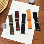 Watchman 機械扣尼龍錶帶，適用於 Apple Watch 46mm / 49mm / 45mm / 44mm，適用於 Apple Watch 42mm / 41mm / 40mm / 38mm