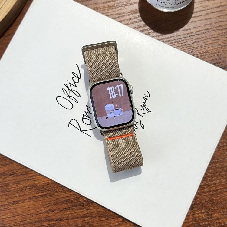 Watchman 機械扣尼龍錶帶，適用於 Apple Watch 46mm / 49mm / 45mm / 44mm，適用於 Apple Watch 42mm / 41mm / 40mm / 38mm