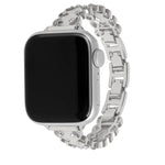 蕾絲邊鑽石合金金屬錶帶，適用於 Apple Watch 46mm / 49mm / 45mm / 44mm，適用於 Apple Watch 42mm / 41mm / 40mm / 38mm