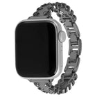 蕾絲邊鑽石合金金屬錶帶，適用於 Apple Watch 46mm / 49mm / 45mm / 44mm，適用於 Apple Watch 42mm / 41mm / 40mm / 38mm
