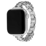 蕾絲邊鑽石合金金屬錶帶，適用於 Apple Watch 46mm / 49mm / 45mm / 44mm，適用於 Apple Watch 42mm / 41mm / 40mm / 38mm