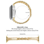 蕾絲邊鑽石合金金屬錶帶，適用於 Apple Watch 46mm / 49mm / 45mm / 44mm，適用於 Apple Watch 42mm / 41mm / 40mm / 38mm