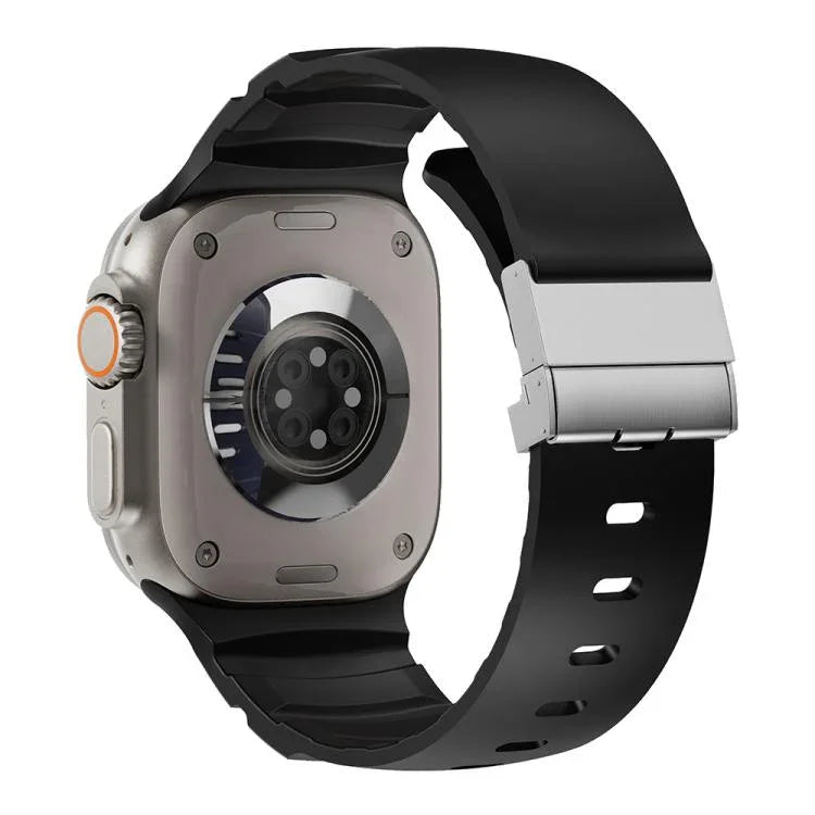 磁吸扣矽膠錶帶，適用於 Apple Watch 46mm / 49mm / 45mm / 44mm